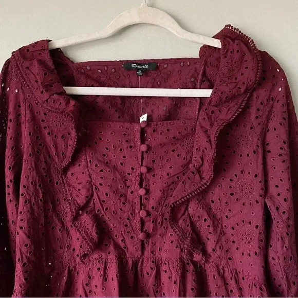 Madewell |  Eyelet Pom-Pom Blouse - Picture 6 of 14